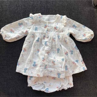 プチバトー(PETIT BATEAU)のPETIT BATEAU プチバトー ワンピース 小花柄(12m/74cm)(ワンピース)