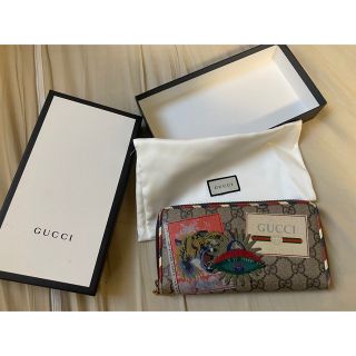 グッチ(Gucci)のグッチ GUCCI GGスプリーム クーリエ ウォレット タイガー 長財布(長財布)