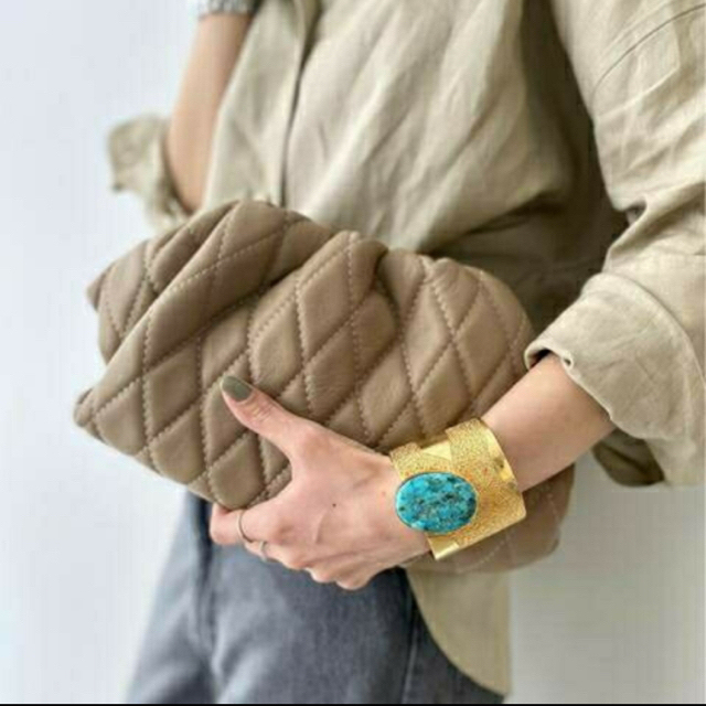 【AULENTTIオウレンティ】2Way Quilting Clutch Bag