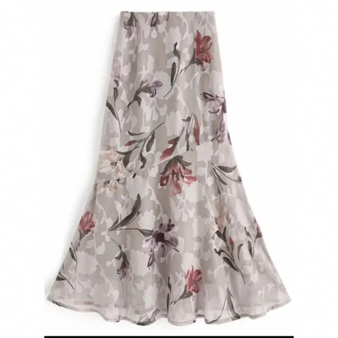 GRL(グレイル)の花柄マーメイドスカート[tu472] レディースのスカート(ロングスカート)の商品写真