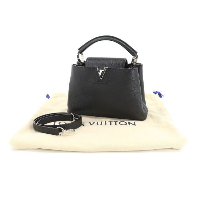 ルイ ヴィトン LOUIS VUITTON カプシーヌ MM 2way ハンド ショルダー バッグ トリヨンレザー ブラック レッド RFID VLP 90210950