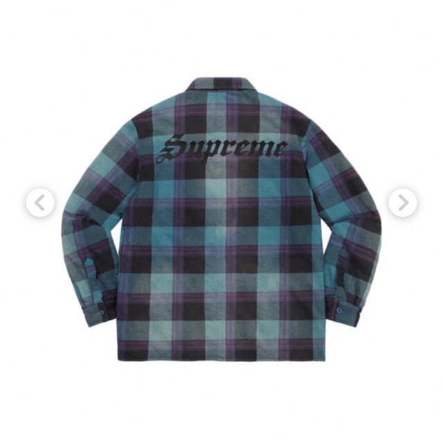 supreme quilted flannel shirt S シャツ