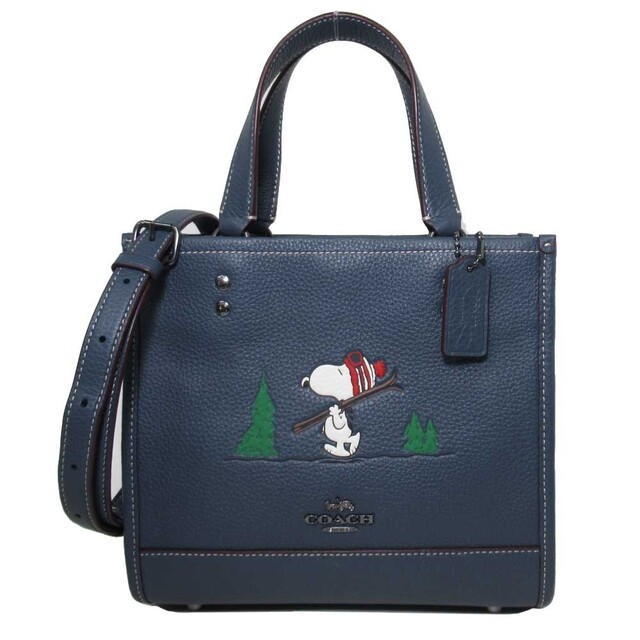 再入荷 COACH コーチ 2WAYショルダーバッグ ミニボストン スヌーピー