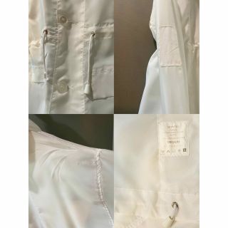 古着 ビンテージ 80s ミリタリー レイン コート ワンピース 白 希少 美品