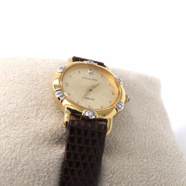 極美品 4N20-0630 SEIKO セイコー 時計 エクセリーヌ ダイヤ - 5
