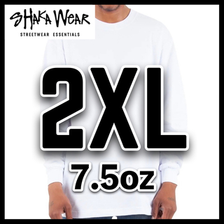 新品 シャカウェア 7.5oz ヘビーウエイト 無地長袖Tシャツ 白 2XL(Tシャツ/カットソー(七分/長袖))