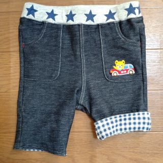 ミキハウス(mikihouse)の【値下げ】ミキハウス新品　【値下げ】ドライブプッチーくん　デニム地パンツ　70(パンツ)