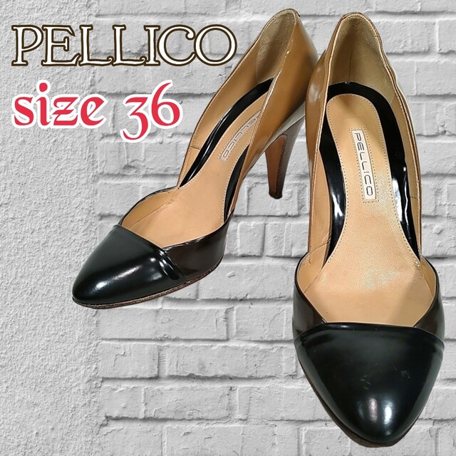 ルカリ】 PELLICO パイソン チャンキーヒールパンプス 35.5 6BSOt-m34067295482 らくらくメ