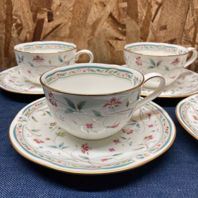 Noritake ノリタケ ハナリンス デミタスカップソーサー5客セット