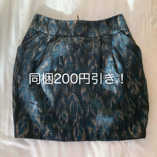 ZARA(ザラ)の美品フレンチブランドSESSUN ゴブラン織ツイードコクーンミニスカート34XS レディースのスカート(ミニスカート)の商品写真