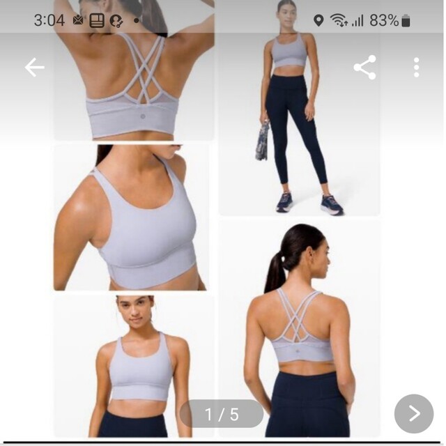 lululemon(ルルレモン)のルルレモン　Energy Bra LongLine Mesh スポーツ/アウトドアのトレーニング/エクササイズ(トレーニング用品)の商品写真