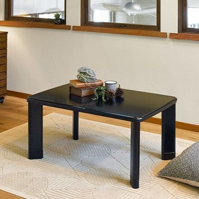 こたつ 90X60cm ブラック 黒 コタツ センターテーブルの通販 by こたつ 90X60cm ブラック 黒 コタツ センターテーブルの通販 by