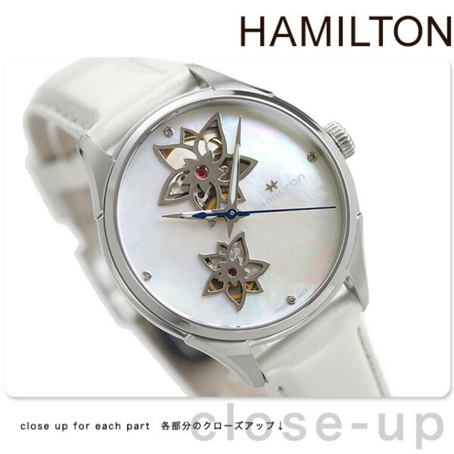 Hamilton - ハミルトン 腕時計 レディース H32115892 HAMILTON 自動巻き（H-10/手巻き付） ホワイトシェルxホワイト アナログ表示