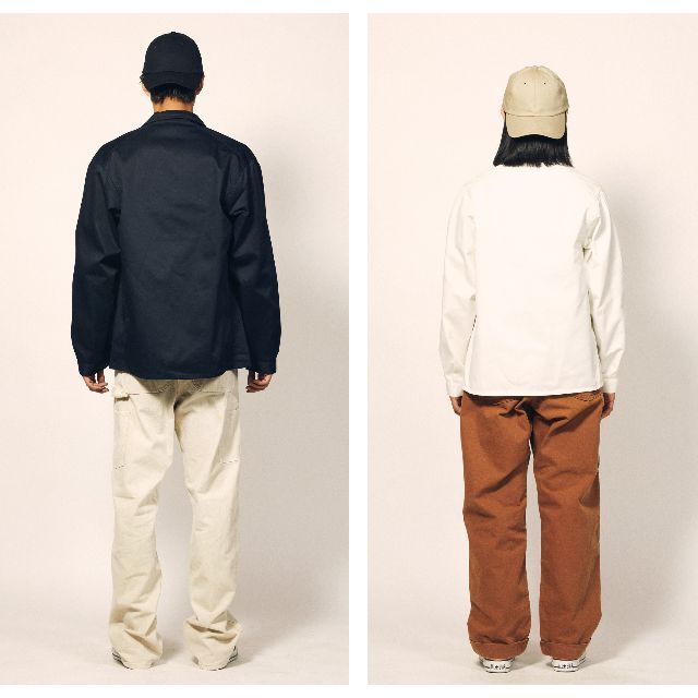 カバーオール ブルゾン ジャケット 無地 上着 ジャンパー 綿 XS 白 メンズのジャケット/アウター(カバーオール)の商品写真