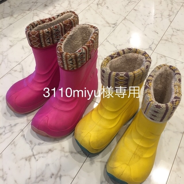 Kids Snow Boots軽い長靴タイプ　ピンクのみ キッズ/ベビー/マタニティのキッズ靴/シューズ(15cm~)(長靴/レインシューズ)の商品写真