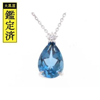 スタージュエリー(STAR JEWELRY)のスタージュエリー　ネックレス　ホワイトゴールド　ブルートパーズ/ダイヤ【430】(ネックレス)