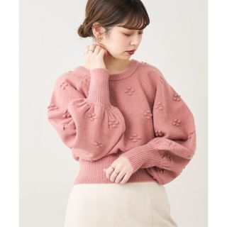 ナチュラルクチュール(natural couture)の【WEB限定カラー有り】つぶつぶお花ニット(ニット/セーター)