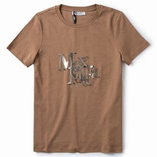 マックスマーラ(Max Mara)のS MAX MARA Tシャツ ONDA ジャージー ロゴ スウェットシャツ (Tシャツ(半袖/袖なし))