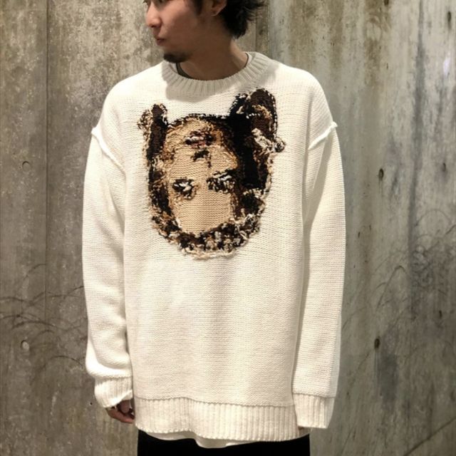 人気チェック】doublet パペットアニマル柄ブラウンワンポイント刺繍
