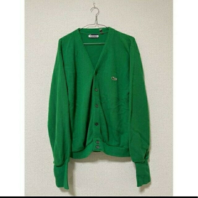 LACOSTE(ラコステ)の70s80s LACOSTE カーディガン M グリーン VINTAGE メンズのトップス(カーディガン)の商品写真