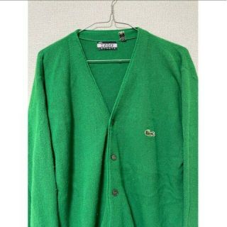 ラコステ(LACOSTE)の70s80s LACOSTE カーディガン M グリーン VINTAGE(カーディガン)