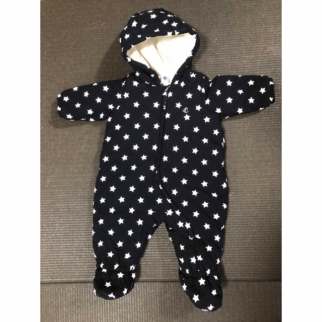 プチバトー　カバーオール　ネイビー　12M/74cm petit bateau