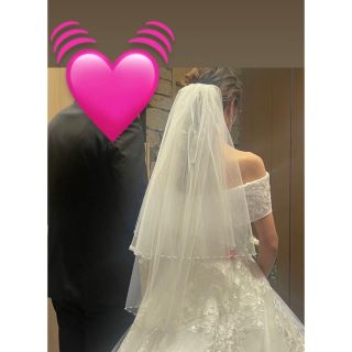 ブライダルベール　ヘアバンド　ウェディング　結婚(ヘッドドレス/ドレス)