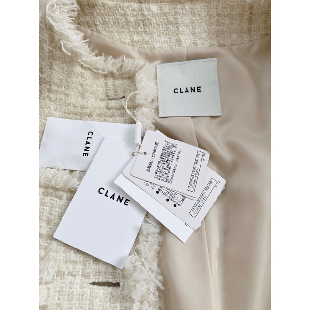 CLANE(クラネ)のclane クラネ　ツイード　1 レディースのジャケット/アウター(ノーカラージャケット)の商品写真
