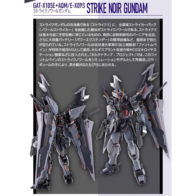 BANDAI - METAL BUILD ストライクノワールガンダム オルタナティブ