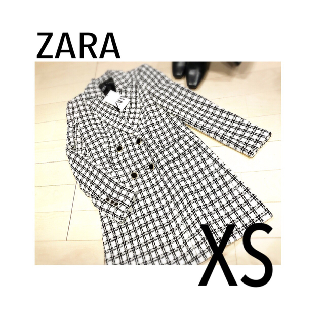 ZARA(ザラ)のZARA ザラ　テクスチャーチェックブレザー　ツイード レディースのジャケット/アウター(テーラードジャケット)の商品写真