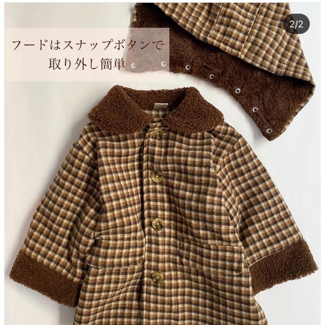 tete a tete(テータテート)のテータテート  ママコラボ　チェックコート キッズ/ベビー/マタニティのキッズ服男の子用(90cm~)(ジャケット/上着)の商品写真