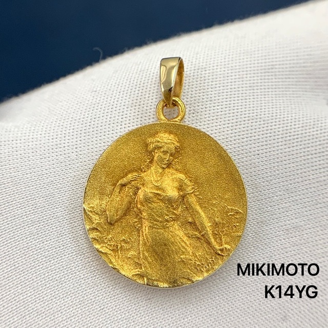 ミキモト ペンダントトップ MIKIMOTO メダル 記念 K14