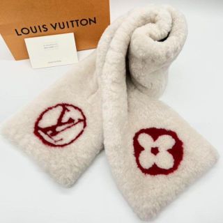 ヴィトン(LOUIS VUITTON) マフラー/ショール(レディース)(レッド/赤色 ...