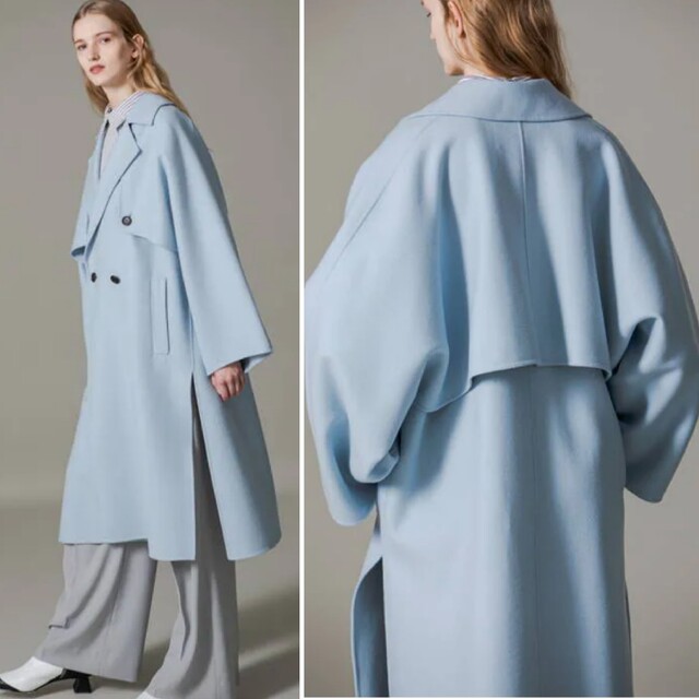 美品●アドーアADORE●2wayレイヤードロングコート●¥110000