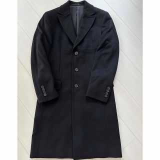 ヒューゴボス(HUGO BOSS)のHUGO BOSS ヒューゴボス　ウール　カシミア　チェスターコート　ブラック(チェスターコート)