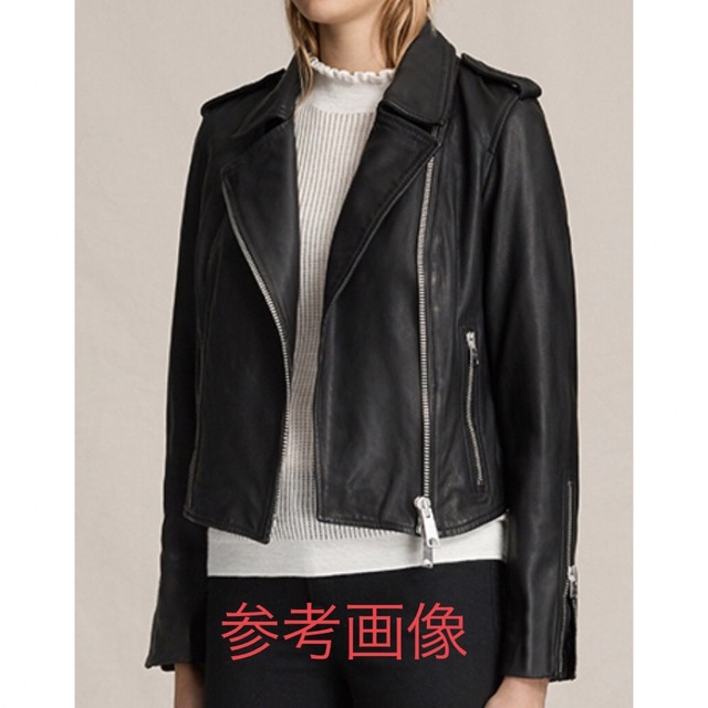 良品 ALLSAINTS レザージャケット ダブル ライダース 黒 ブラック 6 ...