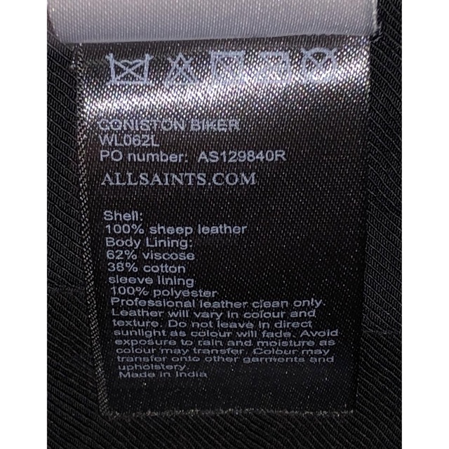 All Saints - 良品 ALLSAINTS レザージャケット ダブル ライダース 黒
