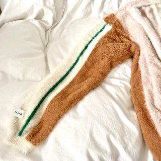 PAMM 知性のストライプカーディガン パム オーバーサイズ ガウン