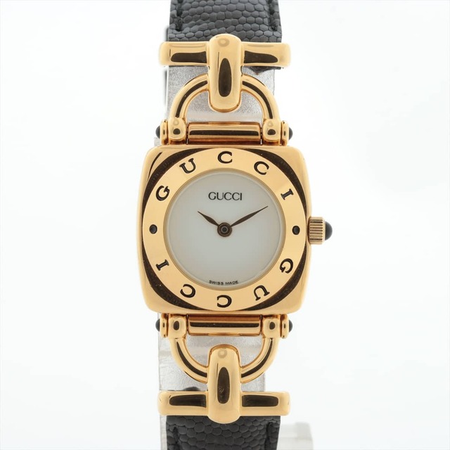 Gucci - グッチ ホースビット GP×革   レディース 腕時計