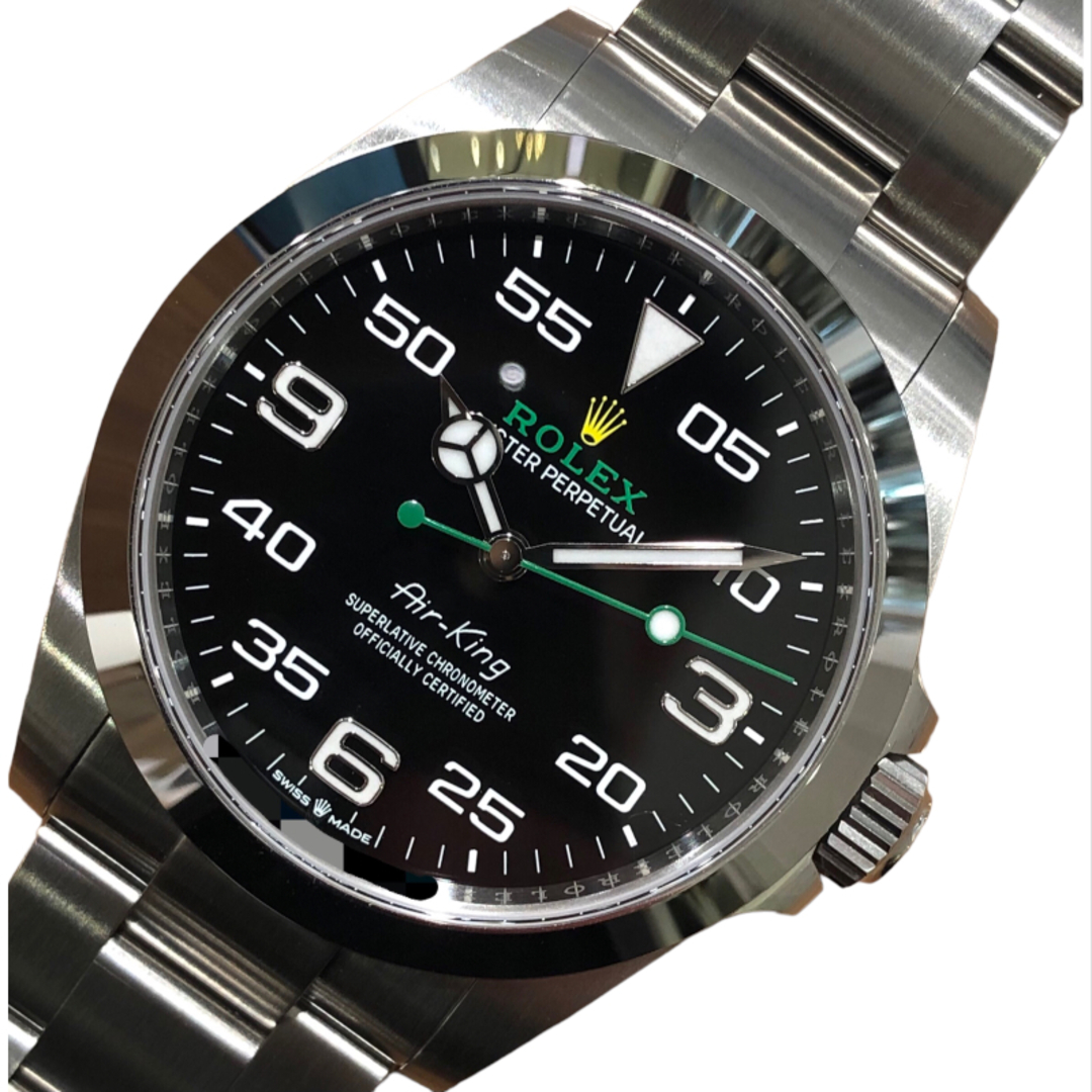 ロレックス ROLEX エアキング 126900 ランダム番 ブラック ステンレススチール SS 自動巻き メンズ 腕時計