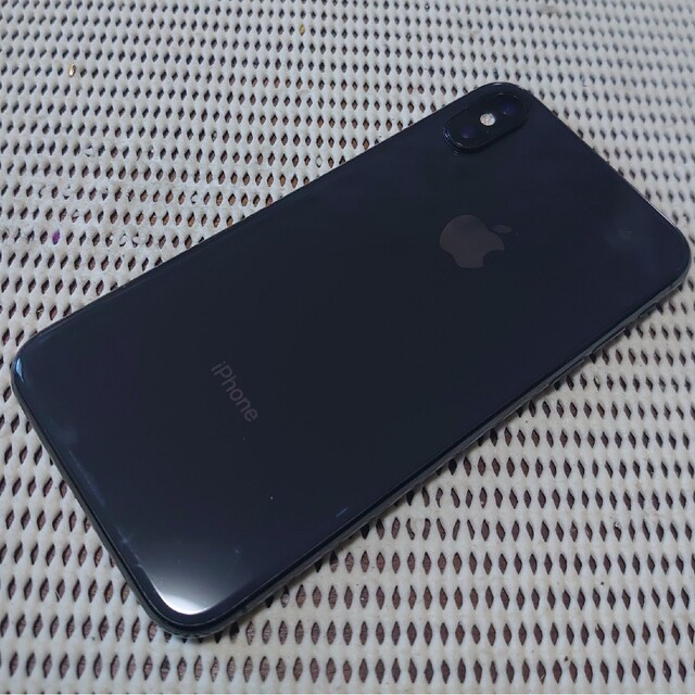 完動品SIMフリー液晶無傷iPhoneX本体64GBグレイSoftBank判定○ 4