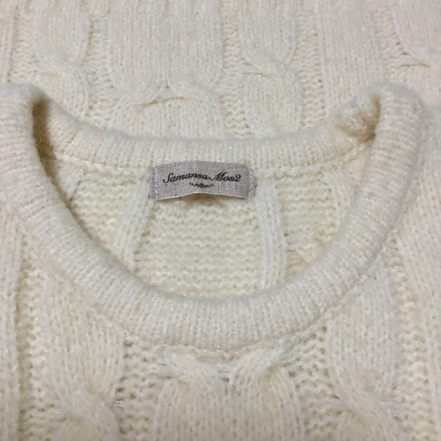 SM2(サマンサモスモス)のサマンサモスモス　SM2  クルーネック　ケーブル編み　セーター　Lサイズ レディースのトップス(ニット/セーター)の商品写真
