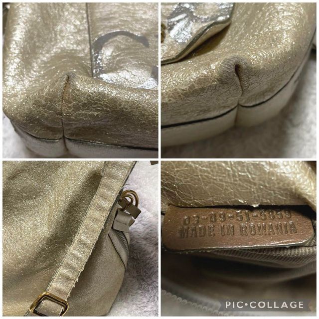 Chloe(クロエ)のb79 Chloe クロエ ショルダーバッグ エクリプス ゴールドシルバー ロゴ レディースのバッグ(ショルダーバッグ)の商品写真