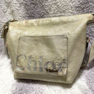 クロエ(Chloe)のb79 Chloe クロエ ショルダーバッグ エクリプス ゴールドシルバー ロゴ(ショルダーバッグ)