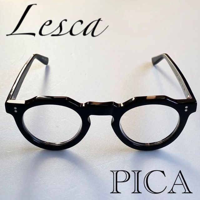 44mmブリッジ幅入手困難レスカルネティエLesca Lunetier Pica BLACK ピカ