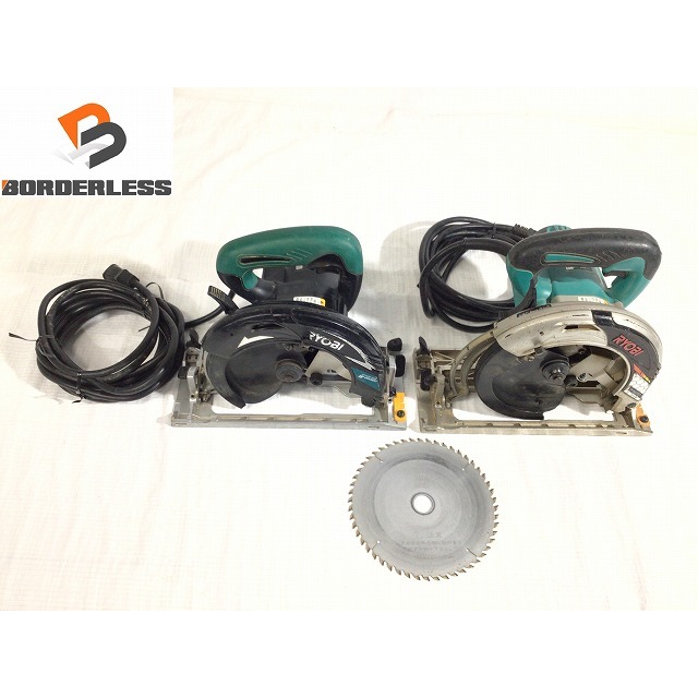 ☆中古品 2台セット☆YOBI リョービ 電子丸ノコ W-663ED/W-662ED ライト付 アルミベース 切断機 62672 | フリマアプリ ラクマ