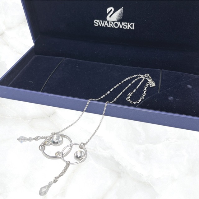 箱付極美品★SWAROVSKI★スワロフスキー★ネックレスシルバー★クリスタル