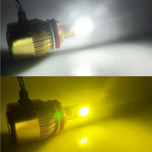 led フォグランプ H8 H9 H11 H16 2色 切替 8000LMx2 自動車/バイクの自動車(汎用パーツ)の商品写真