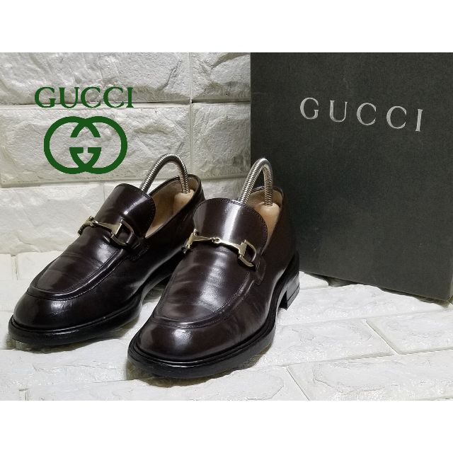 GUCCI】ホースビットローファーsize36C (約23.0cm)黒茶 箱付 売れ筋