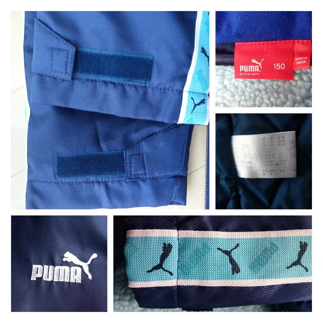 PUMA(プーマ)のプーマ キッズ ボア ベンチコート ロング コート ブルー 150 キッズ/ベビー/マタニティのキッズ服男の子用(90cm~)(コート)の商品写真